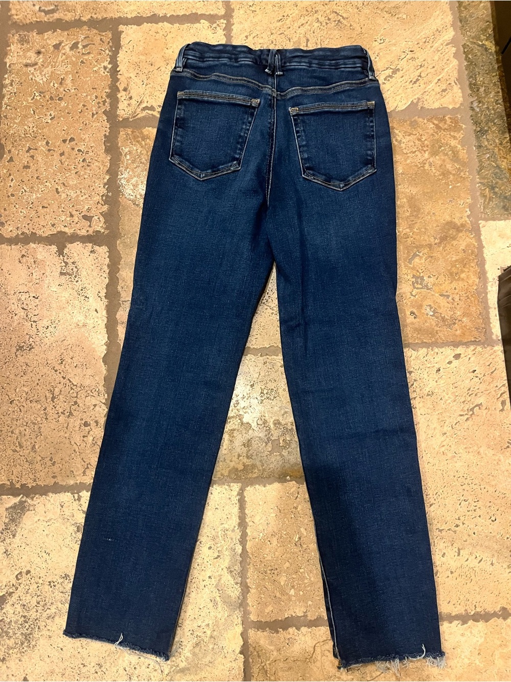 Good American Dark Indigo Straight Leg Jeans